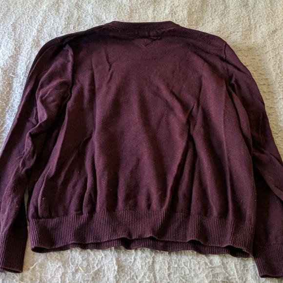 Tommy Hilfiger Sweater Argyle Maroon L - Picture 5 of 7